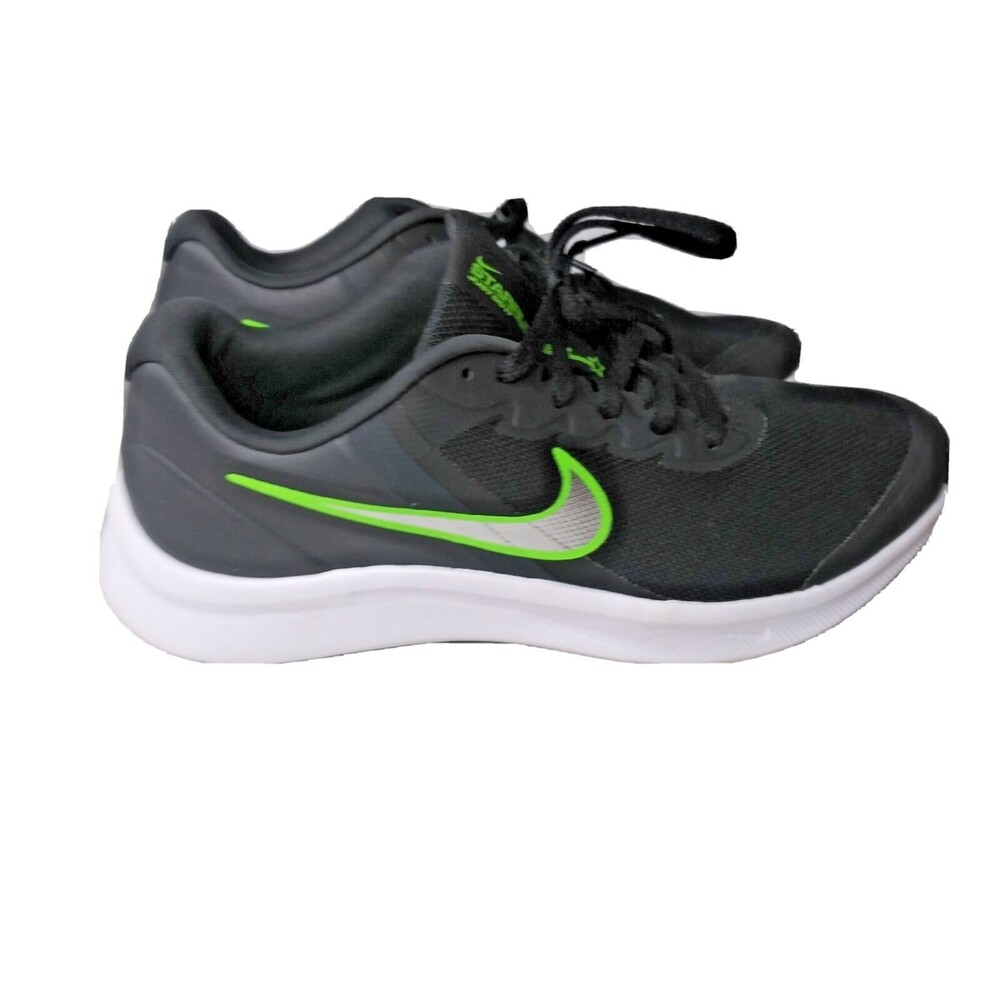 Nike Star Runner 3 Shoes Size 7 Y Sneakers Grade School Black Green